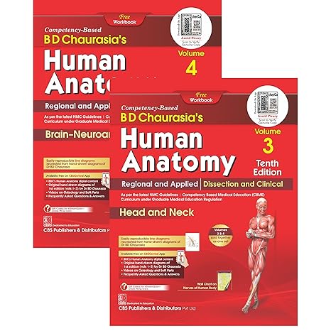 BD Chaurasia’s Human Anatomy volume 3 & 4 PDF (Head, Neck, Brain, & Eyeball)