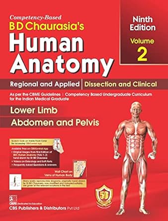 BD Chaurasia Human Anatomy Volume 2 PDF (Lower Limb, Abdomen and Pelvis)